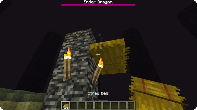 minecraft straw bed explodes end