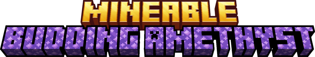 mineable budding amethyst datapack/mod title image minecraft